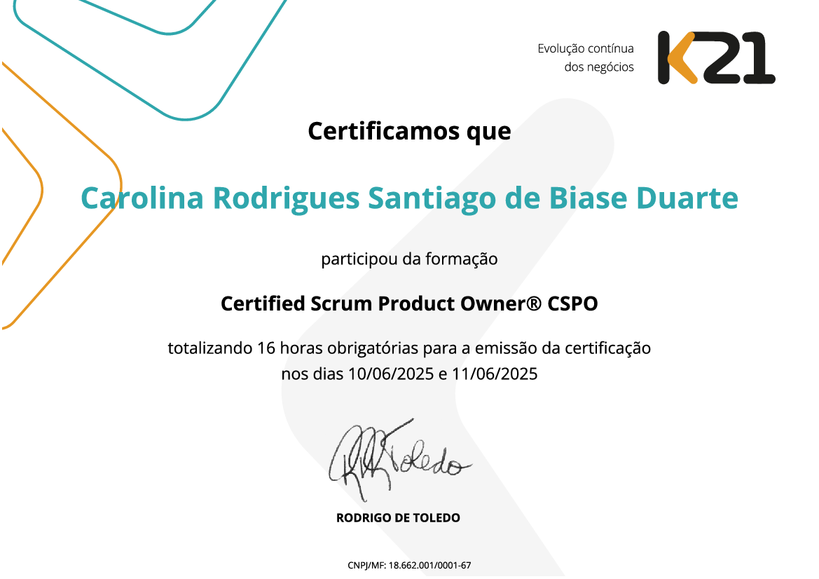 Certificado K21